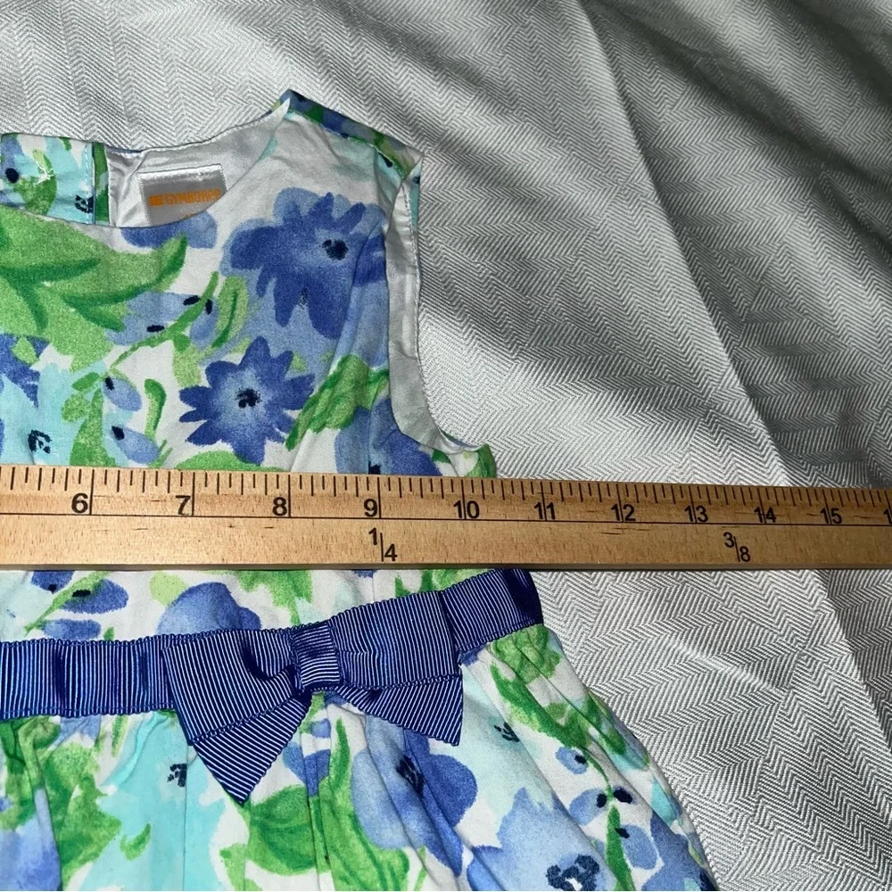 Gymboree‎ Blue Floral Sleeveless Dress 4T